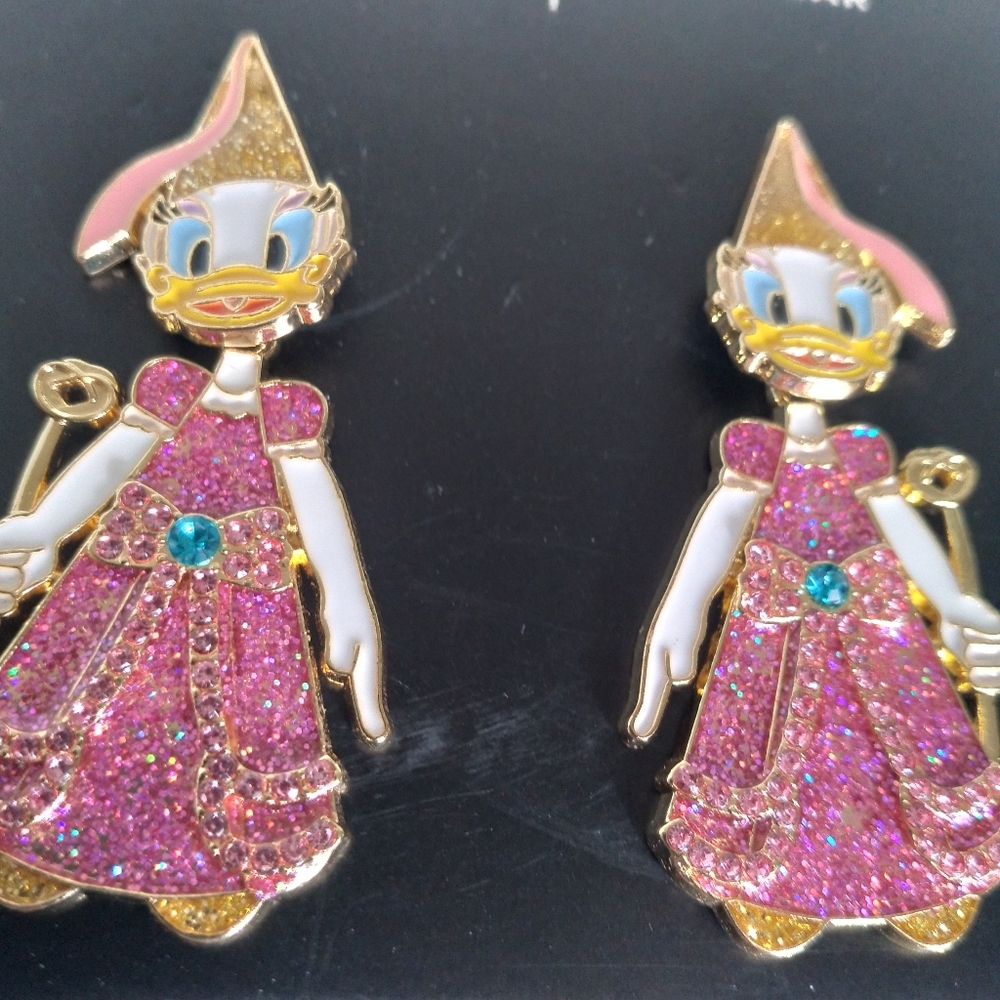 Disney x BaubleBar Daisy Duck Storybook Princess Earrings - Picture 5 of 7